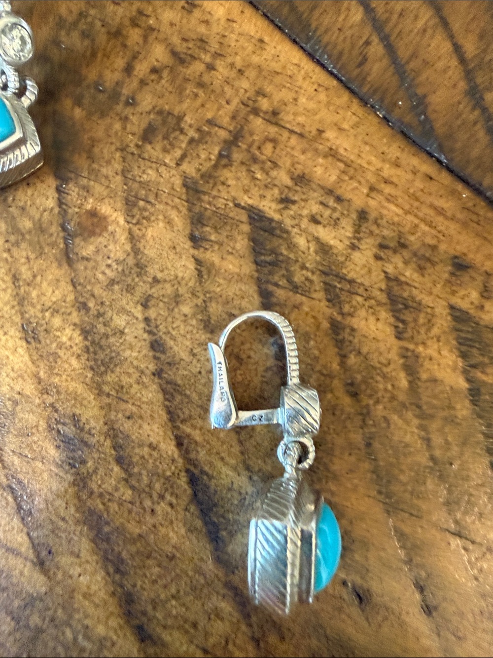 Judith Ripka Turquoise Square Drop Earrings in Sterling Silver - Picture 5 of 7
